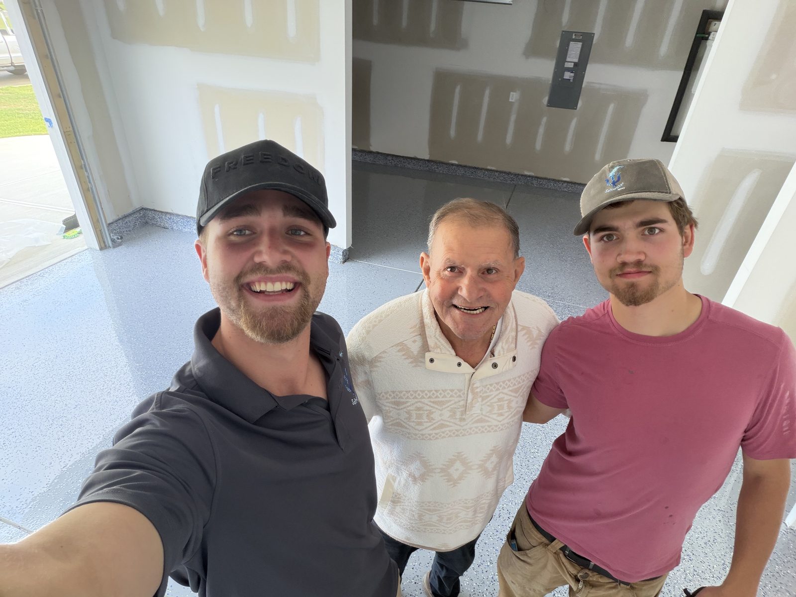 Saltwater Epoxy team with happy customer